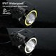 thumbnail image 4 of Faro de motocicleta U7 LED Faro delantero de motocicleta Luz antiniebla Foco DRL Luces adicionales universales impermeables para motocicleta con círculo de ojo de ángel blanco, 2 piezas, 4 of 5