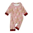 thumbnail image 3 of Onlypjs Matching Family Christmas Pajamas for Men, Women and Couples– Pink Holiday Tree Print Tops with Red Plaid Pants, 3 of 5