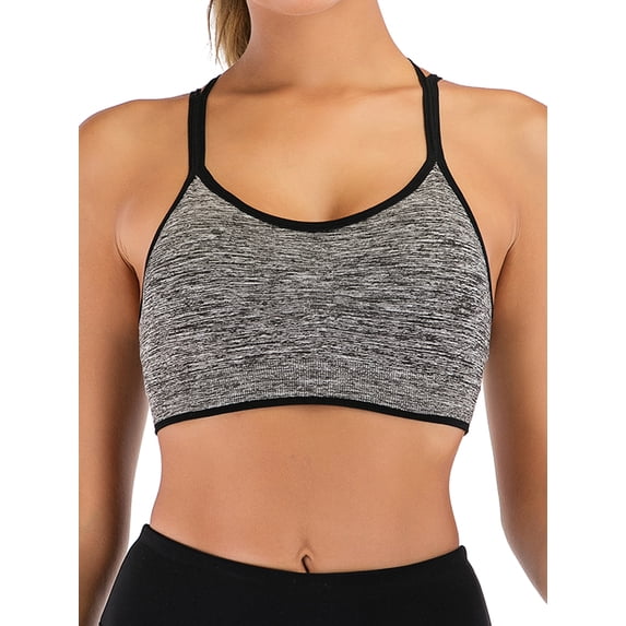 YouLoveIt Women's Sports Bras Stretch Padded Bras Wireless Seamless Sports Bra Women's Sports Bra Workout Bra Yoga Fitness Running Sportswear top