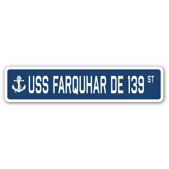 USS FARQUHAR DE 139 Street Sign us navy ship veteran sailor gift