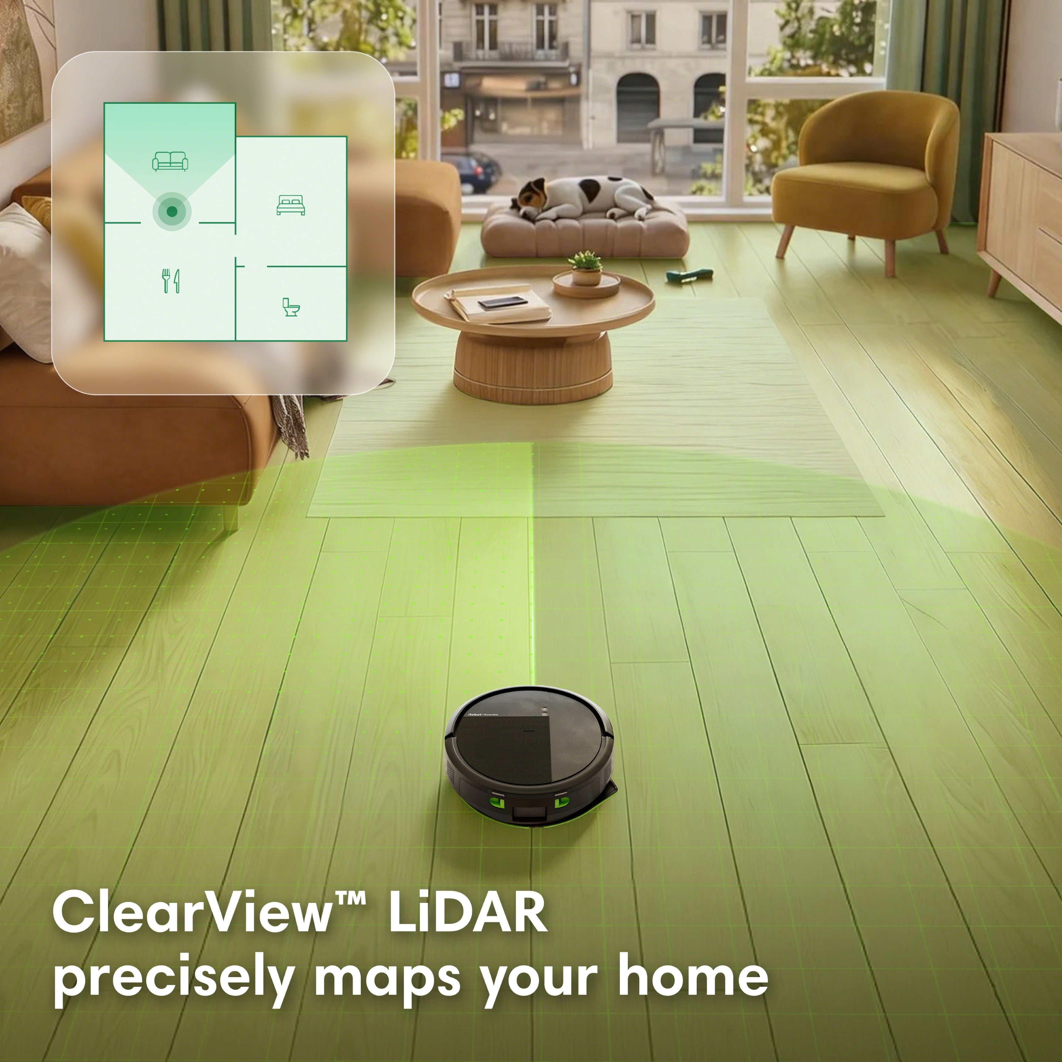 iRobot Roomba 1110 Combo Robot Vacuum & Mop with AutoEmpty Dock, 90 Days Self-Emptying, Intense 15000Pa Power-Lifting Suction, LiDAR, Carpet & Hard Floors, No Mop Zones Protect Carpets, Model#Y45402