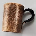 thumbnail image 3 of de Café Vintage de Cobre Puro, Vaso con Grabado de Textura de Martillo y Asa Tejida, Jarra de Cerveza de 450 Ml, Vajilla para Té., 3 of 5