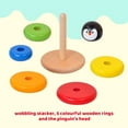 thumbnail image 4 of TOOKYLAND Wooden Wobble Stacker - Stacking Tower Toy, Ages 12m+, 4 of 9
