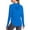 *Blue, variant on Women's Long Sleeve Hooded Active Top, Casual Curved Hem Workout Tunic with Thumb Holes Yellow,Women's Plus XXXL