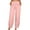 Pink, variant on Tejiojio Women Clothes Wholesale Women's Solid Color Petite Loose Trouser Wide Ninth Pants Cotton And Linen Pants