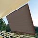 thumbnail image 4 of Vela rectangular con sombra solar para patio y piscina - Tela HDPE bloqueadora de UV al 95% - Toldo exterior color café, 4 of 5