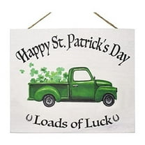 JennyGems St Patricks Day Front Door Decorations, St Patricks Day Decorations Welcome Sign, Happy St Patrick's Day Sign Wood Decor, 10x12 Inch Hanging Sign