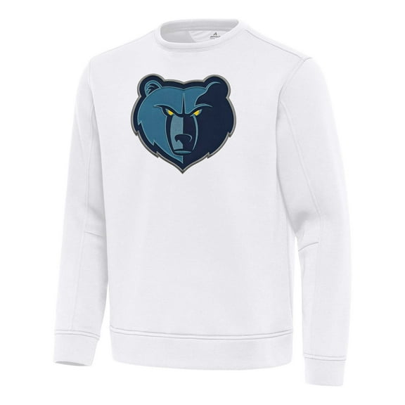 Men's Antigua  White Memphis Grizzlies Relevant Pullover Sweatshirt
