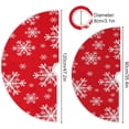 thumbnail image 3 of FMSHPON Christmas Snowflakes Background Xmas Christmas Tree Skirt Stand Mat for Holiday Party Decoration Indoor Outdoor 36 inches, 3 of 6