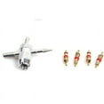 thumbnail image 2 of 1set 4 Way Car Bike Tyre Tire Valve Repair Remover Tool+4 Valve Stem Cores Kit, 2 of 6