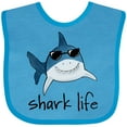 thumbnail image 3 of Inktastic Shark Life Fun Shark with Sunglasses Boys or Girls Baby Bib, 3 of 4