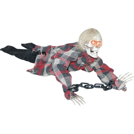 Animated Reaper In Chains Halloween Decoration