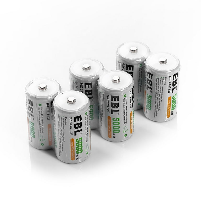 Ni-MH C D Size C D Cell Rechargeable Batteries High Capacity 10000/5000mAh  Lot