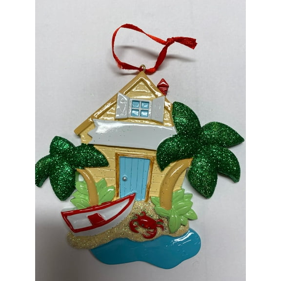 Beach House Personalized Christmas Ornament DO-IT-YOURSELF