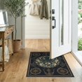 thumbnail image 2 of ODIKA 2'x3' Washable Throw Rug Non-Slip, Low Profile, Flatwoven, Easy Care Octopus Koi Pirate Creature Maritime Motif Symmetrical Cartoon for Hallway, Study Room, 2 of 7