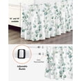 thumbnail image 3 of Watercolor Plant Bed Skirt Green Eucalyptus Leaf Farm Bed Skirts California King Size 18 Inch Drop, Wrap Around Dust Ruffle&nbsp;Bedskirt with Adjustable Elastic Belt for Queen Size Beds, 3 of 7