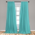 thumbnail image 5 of Ambesonne Aqua Curtains, Ocean Inspired Blue Lines, Pair of 28"x63", Turquoise Pale Blue, 5 of 5