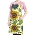 thumbnail image 5 of Yellow Sunflower Seed Pattern Apron-Garden Aprons for Women with Pockets-Cotton Linen Waterproof Kitchen Cooking Gardening Aprons Adjustable for Kitchen,Cooking,BBQ and Salon 33x27 Inch, 5 of 7