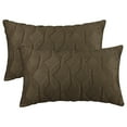 thumbnail image 2 of REGALWOVEN Short Plush Decorative Throw Pillow Covers Set of 2 for Living Room Dark Brown 18" x 18", 2 of 5
