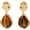 Brown Clip, variant on Clip On Earrings for Non Pierced Ears, Gold Tone Lightweight Clip-On Earrings for Women, Vintage Style Jewelry for Everyday Wear[r6079]