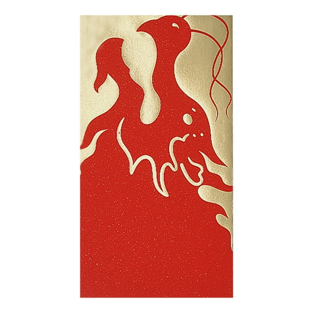 Bolsa de regalo con sobre rojo para herramientas y mejoras del hogar con estampado en caliente de lámina dorada y bola de baño de Año Nuevo
