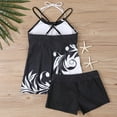 thumbnail image 4 of Xixinqiwan Women's and Women's Plus Tankini Sets,Women’s Plus Size Swimwear Ruched Floral Tankini Set Two Piece Modest Skirt Swimsuit Bathing Suit Black 3XL, 4 of 4