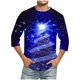 thumbnail image 1 of Camisas de Manga Larga para Hombres Imprimir Casual Cuello Redondo Blusa de Manga Corta, Camisas de Lino para Hombres, 1 of 1