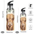 thumbnail image 2 of Yayeee 20oz Insulated Water Bottle Double Wall Stainless Steel with Flip Straw Lid, Floral Cow, 2 of 7