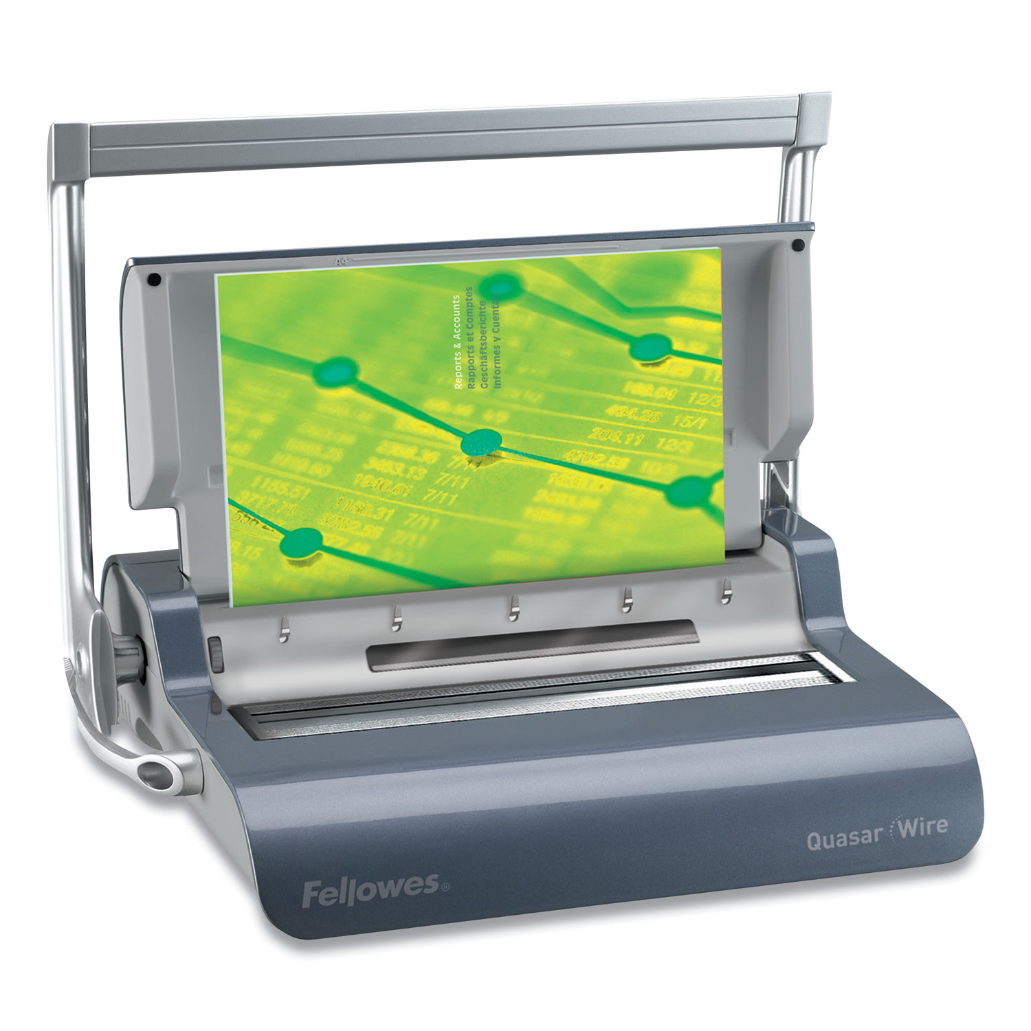 Fellowes, FEL5217401, Quasar Manual Wire Binding Machine, 1 Each