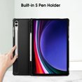 thumbnail image 4 of Fintie Slim Case for Samsung Galaxy Tab S10 Plus 2024/ Tab S9 Plus 2023 12.4 Inch with S Pen Holder, Ultra Thin Lightweight Tri-Fold Stand Cover with Auto Wake/Sleep, Black, 4 of 10