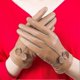 thumbnail image 2 of Cashmere Gloves, Women Winter Sheepskin Splicing Bow, 2 of 5