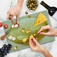 thumbnail image 4 of Earth Cutting Board, Vivid Style Earth in Yellow Color World Sphere Global International Theme, Decorative Tempered Glass Cutting and Serving Board, Large Size, Yellow Beige, by Ambesonne, 4 of 5