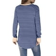 thumbnail image 5 of HAiming Womens Tunic Tops Striped Long Sleeve Round Neck Thumb Hole Shirts 2025 Fall Casual Loose Comfortable Blouse, 5 of 6