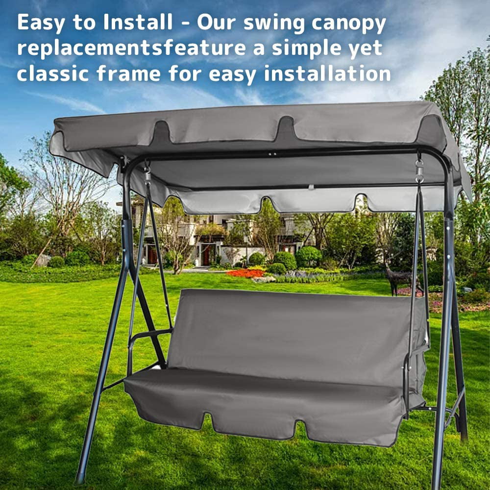 Outdoor Swing Top Sunshade Cover Canopy Replacement  210D Oxford Garden 