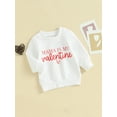 thumbnail image 4 of Toddler Baby Girl Valentines Day Outfit Letter Print Crewneck Sweatshirt Pullover Sweater Shirt 6M 12M 18M 24M 3Y, 4 of 10