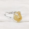 thumbnail image 4 of Natural Citrine Ring, Rough Citrine Gemstone Ring, November Birthstone, Hammered 2 Band, 925 Sterling Silver, Womens Ring, Christmas, Thanksgiving, Handmade, Statement Jewelry, Rough Gemstone Jewelry, 4 of 5