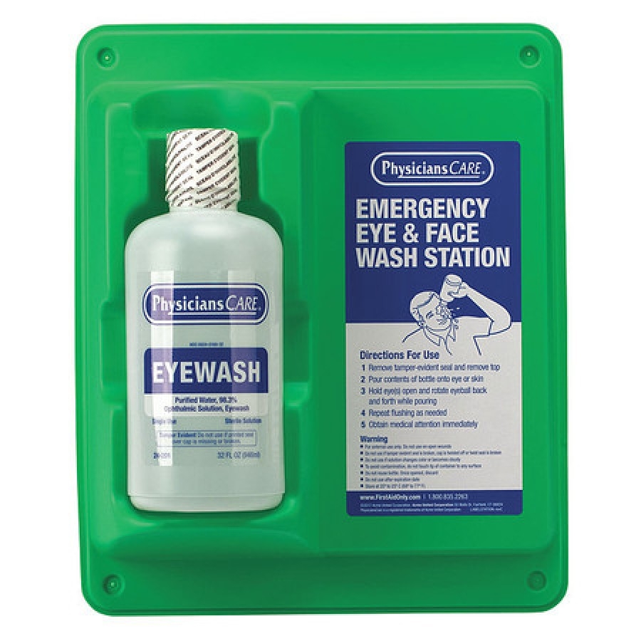 Eye & Skin Flush Emergency Station/Replacement Bottles, 32 oz