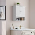 thumbnail image 4 of Semiocthome over the Toilet Storage Wall Medicine Cabinet with 2 Doors and Adjustable Shelves,White, 4 of 7