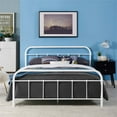 thumbnail image 4 of Modway Maisie Queen Powder Coated Sturdy Steel Bed Frame in White, 4 of 6
