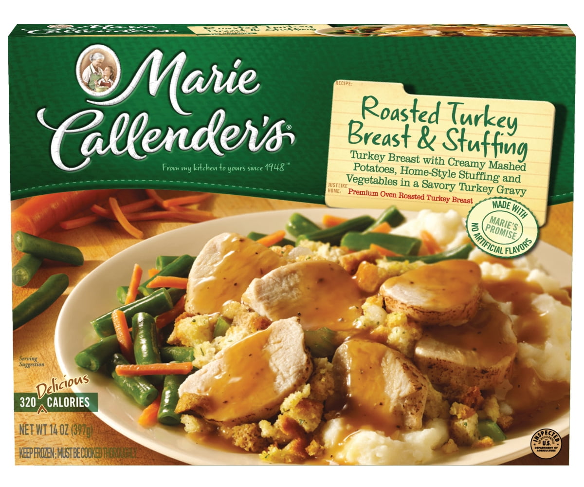 Marie Callenders Frozen Dinner Roasted Turkey Breast Stuffing 14 
