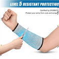 thumbnail image 2 of 4 Pairs Cut Resistant Sleeve Arm Protection Sleeves Level 5 Protection Safety Protective Sleeves for Men Women, 2 of 7