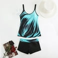 thumbnail image 3 of Oplxuo Two Piece Tankini Swimsuits for Women with Shorts Tummy Control Bathing Suits Athletic Swimwear, 3 of 5
