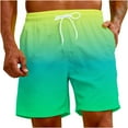 thumbnail image 5 of ZCFZJW Mens Swim Trunks Quick Dry Ombre Board Shorts with Pockets, Tie Dye Gradient Print Breathable Surf Beach Shorts Swimwear Bathing Suits Multicolor#04 L, 5 of 9