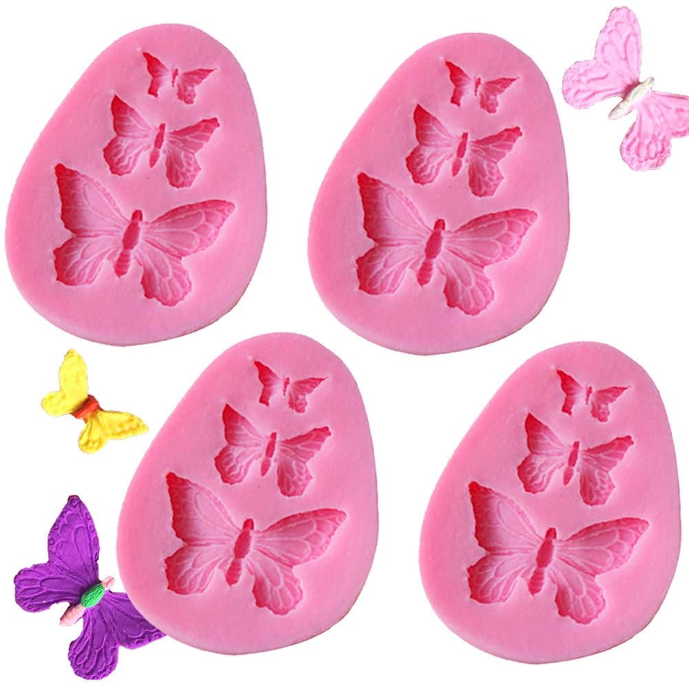 3D Butterfly Silicone Cake Mold Candy Chocolate Soap Cookies Decor Baking Mould 