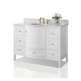thumbnail image 2 of Ancerre Designs Lauren 48" Wood Bathroom Vanity Set with Gold Hardware in White, 2 of 6
