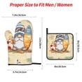 thumbnail image 2 of Salouo Hello Summer Cute Gnome for Oven Mitts and Potholders BBQ Gloves-Oven Mitts and Pot Holders Non-Slip Cooking Gloves for Cooking Baking Grilling (4-Piece Set), 2 of 6