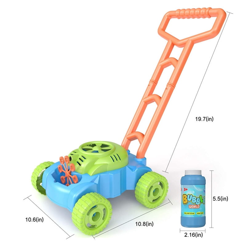 Tondeuse à Bulles Automatique Pour Enfants – Machine à Bulles Musicale, 4 Bouteilles De Solution + Concentrés, Cadeau Anniversaire