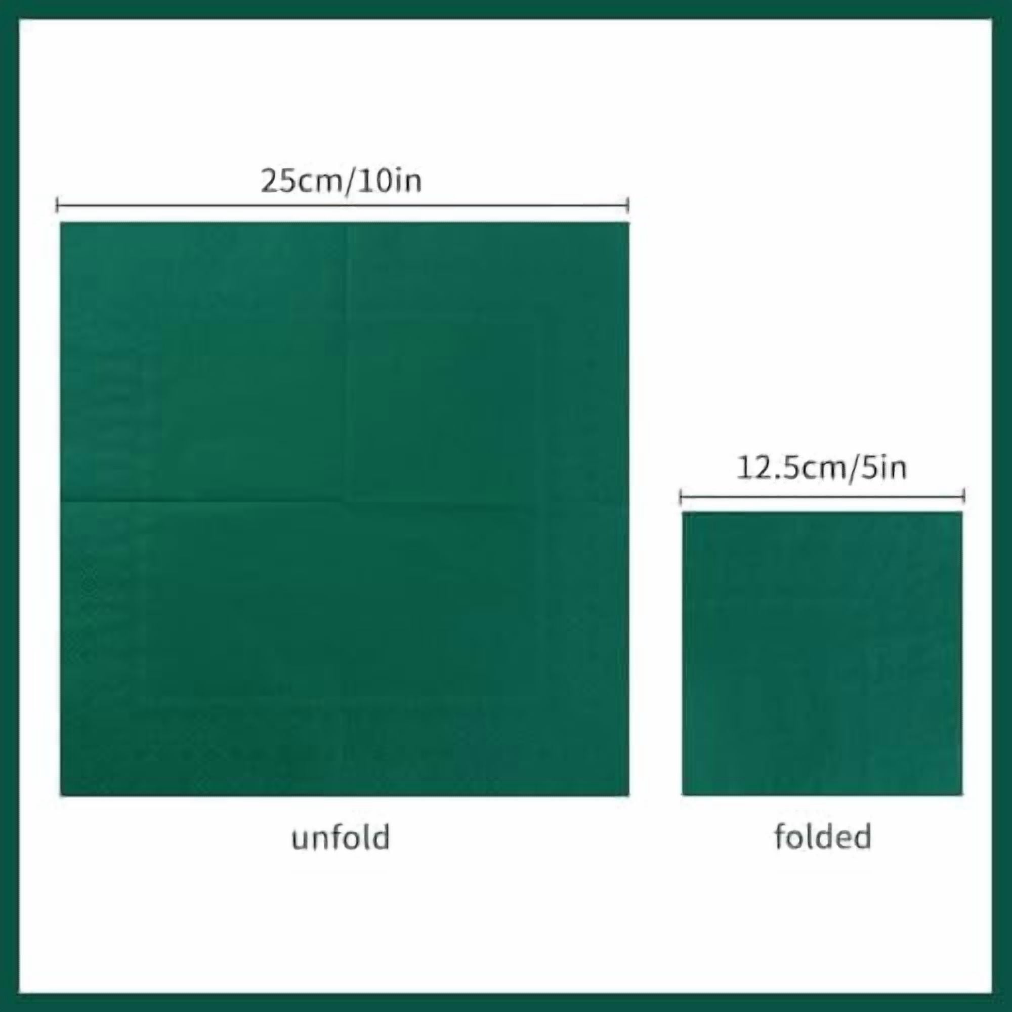 100 Pack Cocktail Napkin 2-Ply Dessert Napkins Folded 5 x 5 Inches Disposable Napkins for Dinner Wedding Birthday Party Bridal Anniversary Reception Event (100, Dark Green)