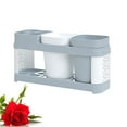 thumbnail image 3 of Miangastore Toothbrush and Toothpaste Holder 1Set for Bathroom Countertop Storage Organization Multi Color 11.4x4.7x2.8in, 3 of 8