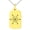 Gold, variant on Gold Plated Stainless Steel Galaxy Snowflake Engraved Small Rectangle Dog Tag Charm Pendant Necklace